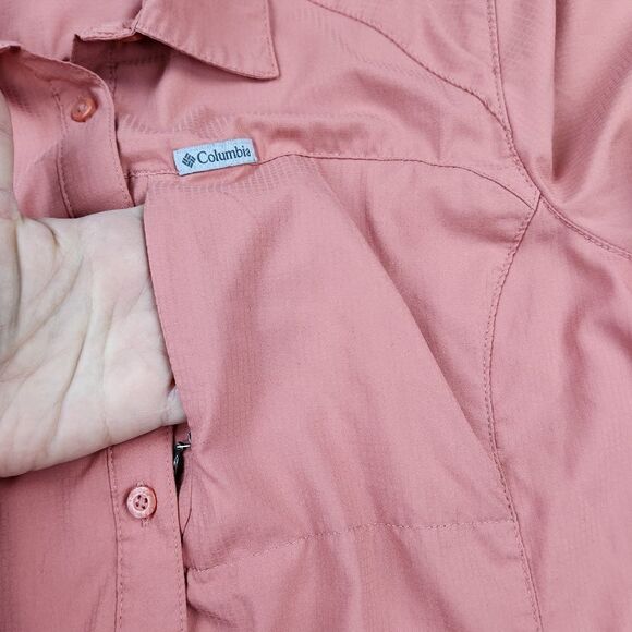 🔹️Columbia Kestrel Trail Lite Adjustable Roll Tab Long Sleeve Top Large - Picture 7 of 12